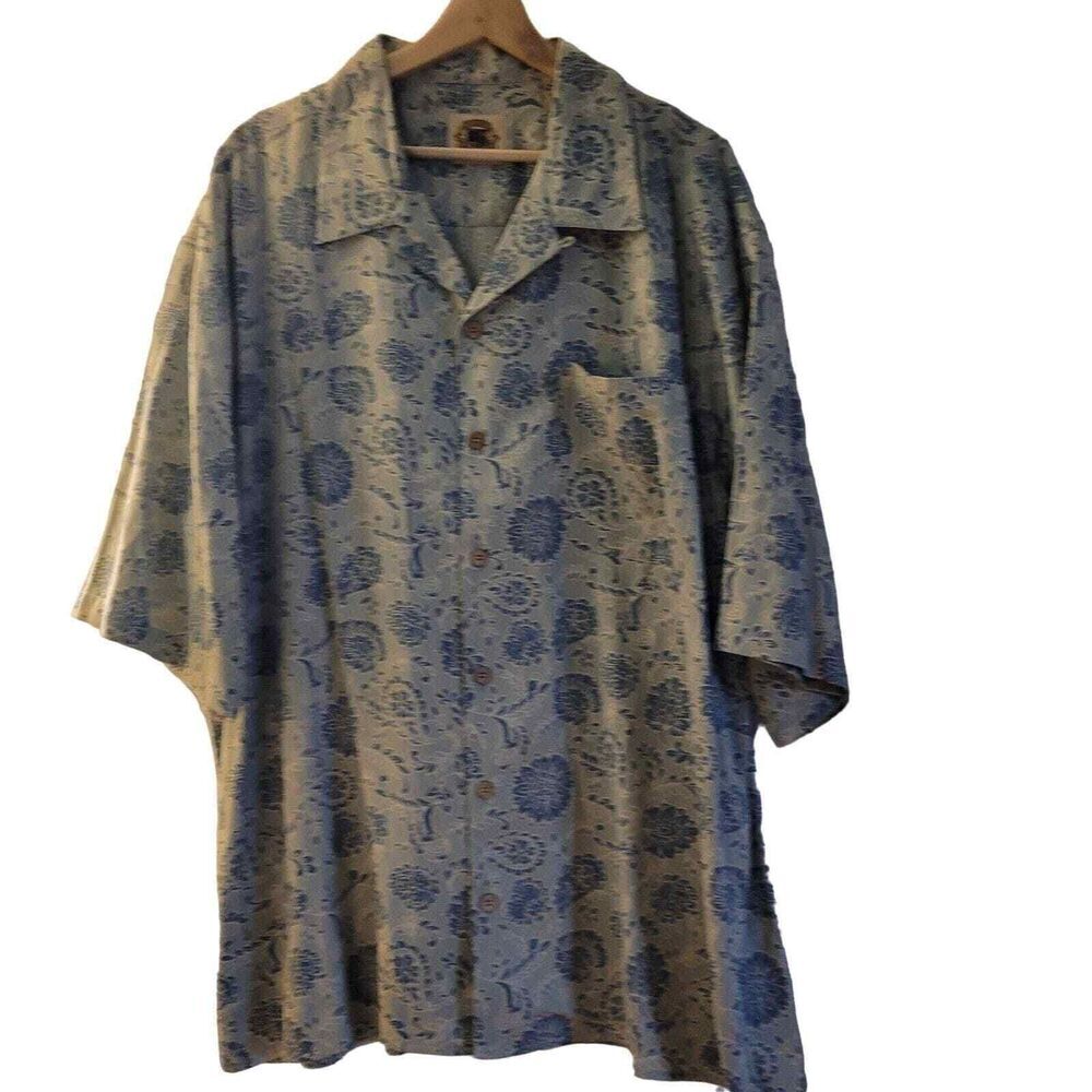 Pusser's West Indies Silk/Cotton‎ Blend Hawaiian Shirt Men's Size XL